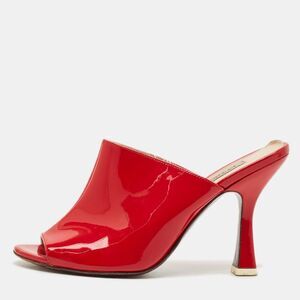 The Attico Size 39 Red Patent Leather Mules